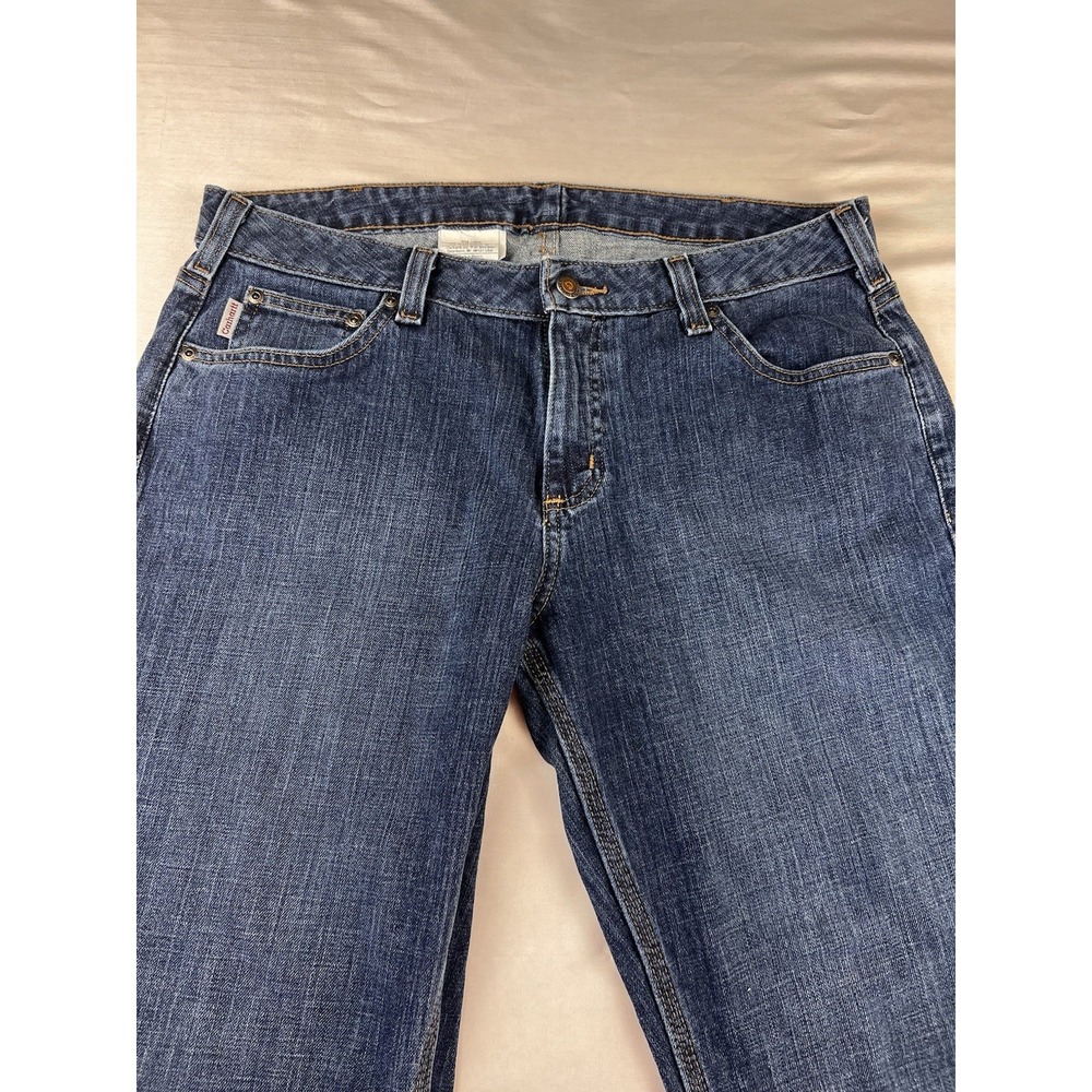Carhartt Jeans Curvy Fit Mid-Rise Boot Cut Blue Workwear Western Women's 12x32 - Picture 2 of 13